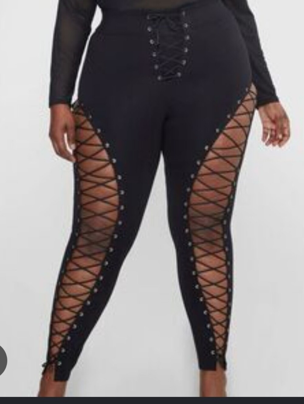 Fashion To Figure Lace Up Leggings 2x